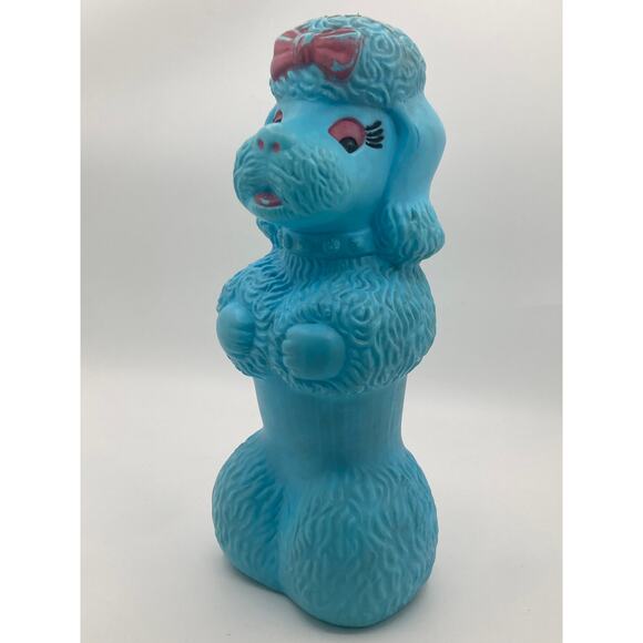 1965 A.J. Renzi Blue Poodle Bank – Retro Kitsch Plastic Coin Bank - Picture 3 of 7